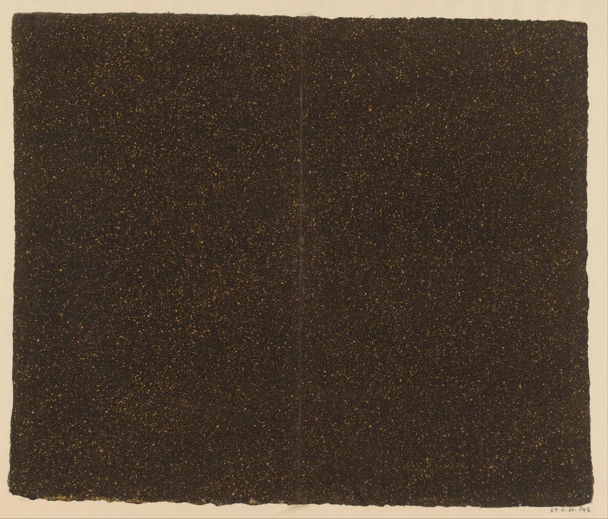 Geel gespikkeld bruin papier by anonymous, other, 1750-1900