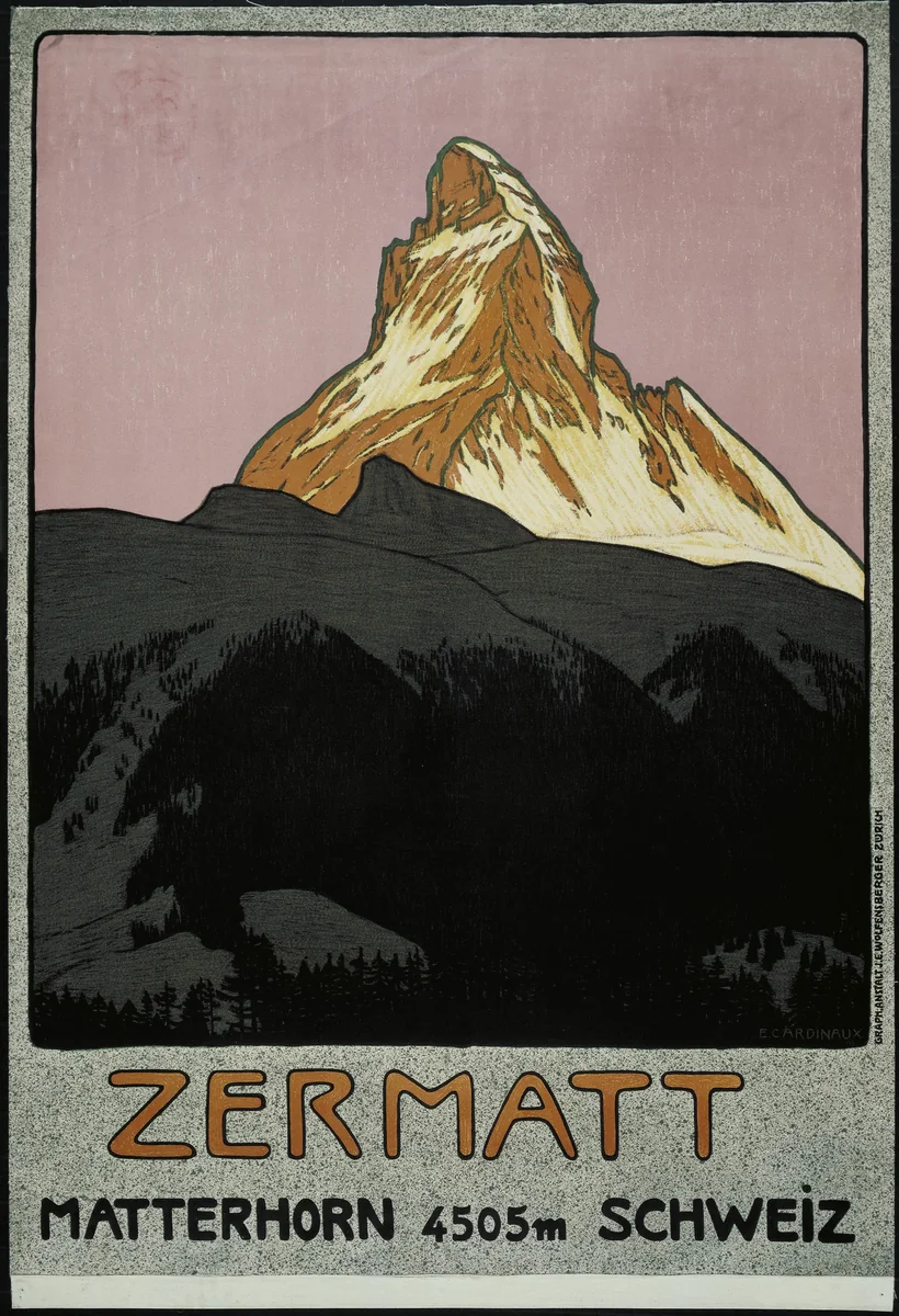Zermatt by Emil Cardinaux, design, 1908