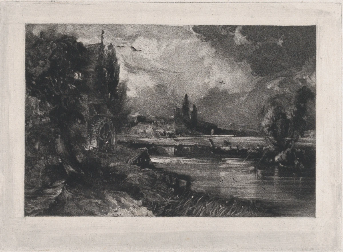 A Mill by David Lucas, print, 1829