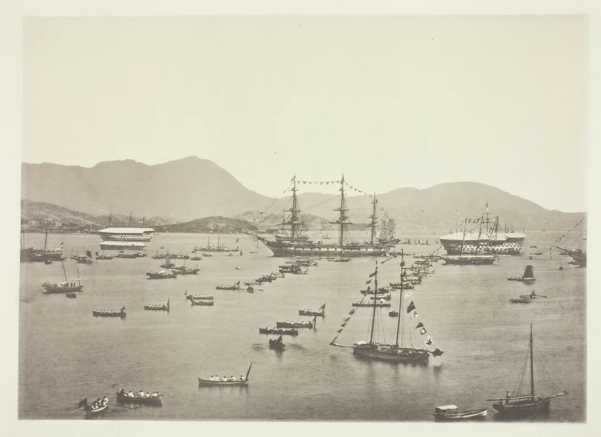 The Harbour, Hong-Kong by John Thomson, photograph, 1863-1873