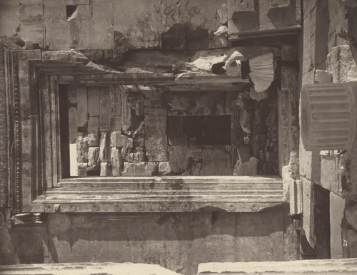 Gate of the Pandrosium, Showing Details of the Ornament by William James Stillman, photograph, 1869