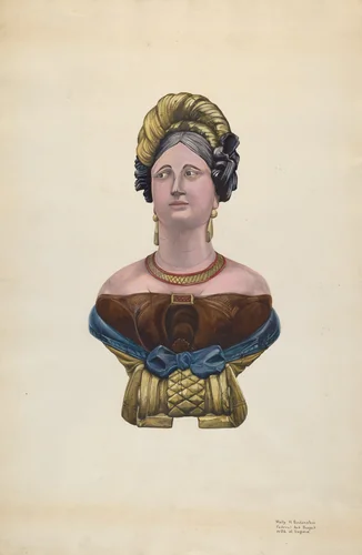 Figurehead for Ship "Marcia Allen" by Molly H. Bodenstein, index of american design, 1938
