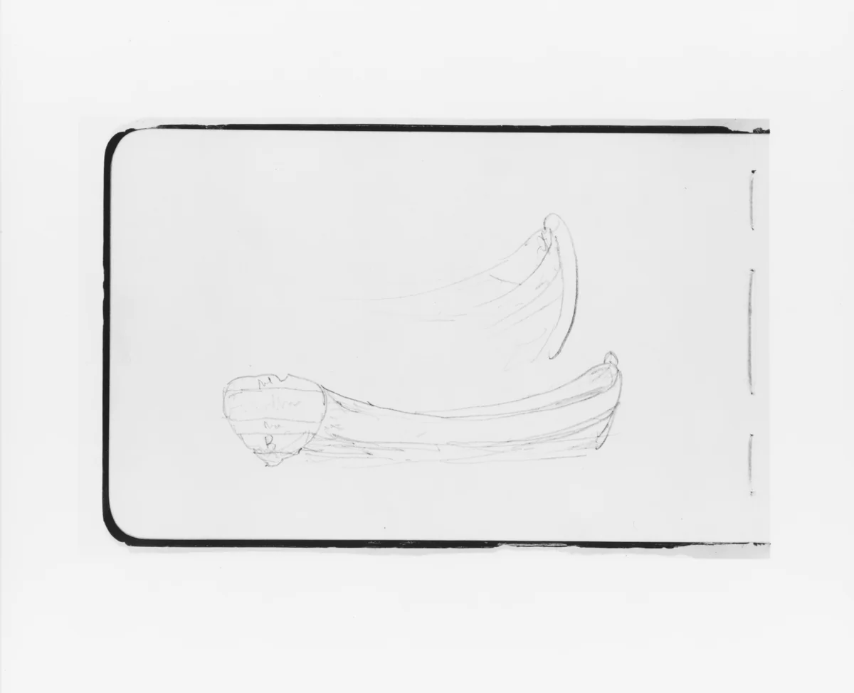 Sketches of Rowboats (from Sketchbook) by Albert Bierstadt, artwork, 1891