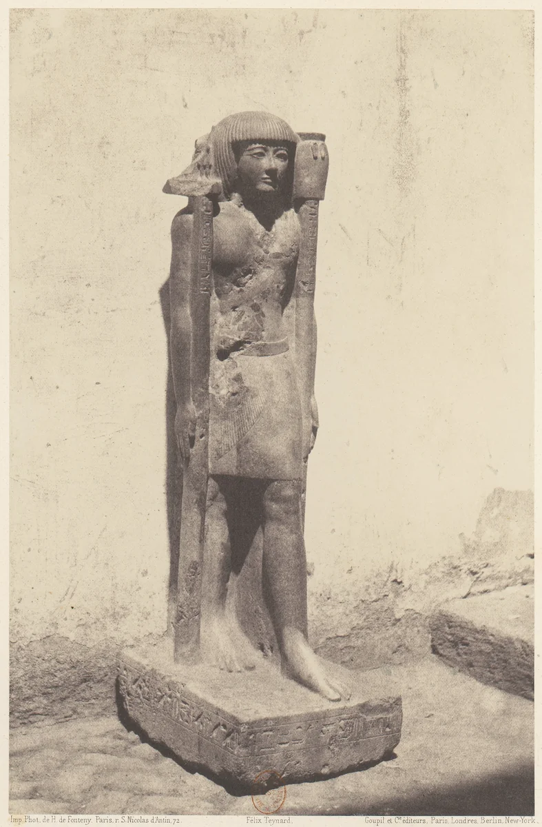 Syout (Lycopolis), Statue Appartenant au Docteaur Cuny by Félix Teynard, photograph, 1851-1852