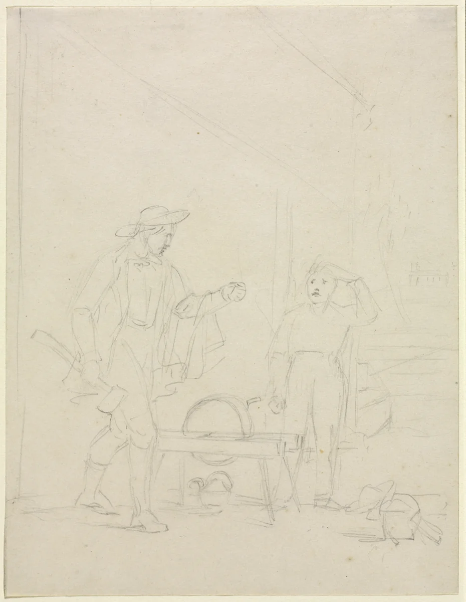 Who'll Turn the Grindstone? by William Sidney Mount, drawing, 1845-1850