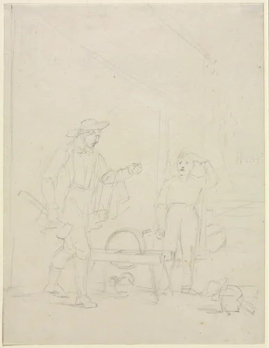 Who'll Turn the Grindstone? by William Sidney Mount, drawing, 1845-1850