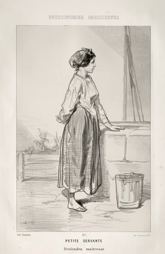 Petite Servante by Paul Gavarni, print, 1857