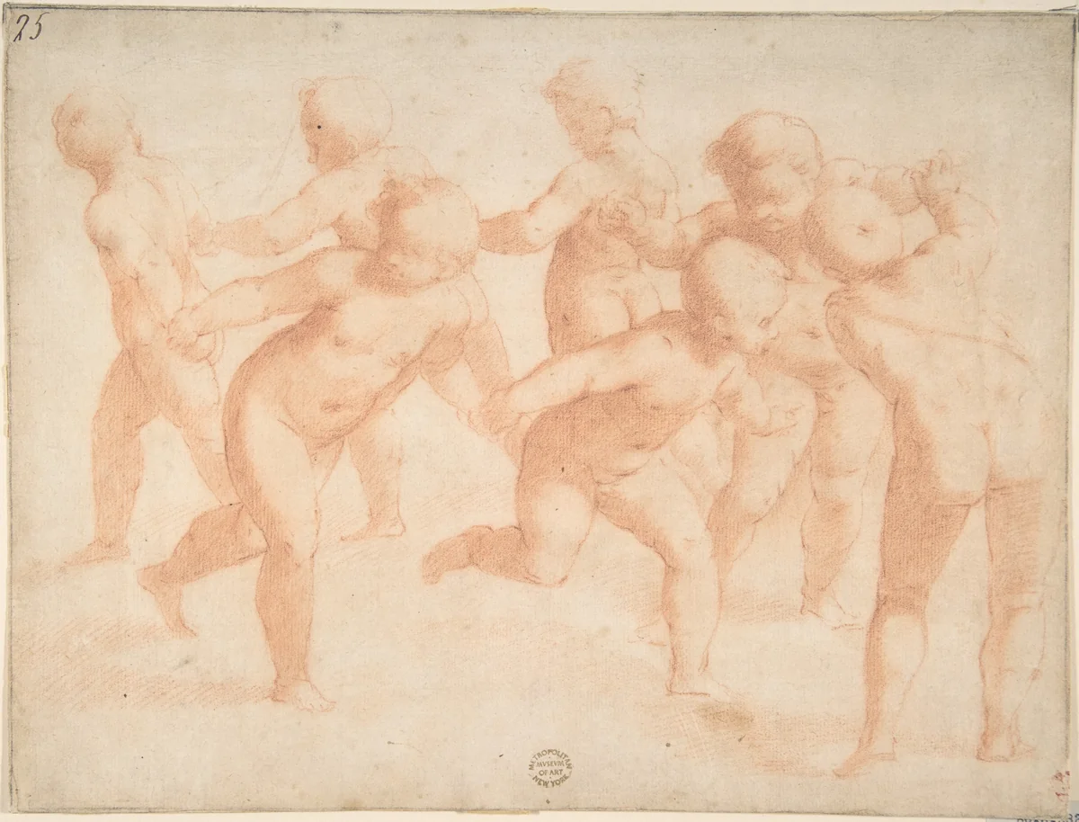 Children Dancing by anonymous, drawing, 1500-1600