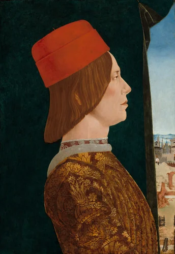 Giovanni II Bentivoglio by Ercole de' Roberti, painting, 1474-1477