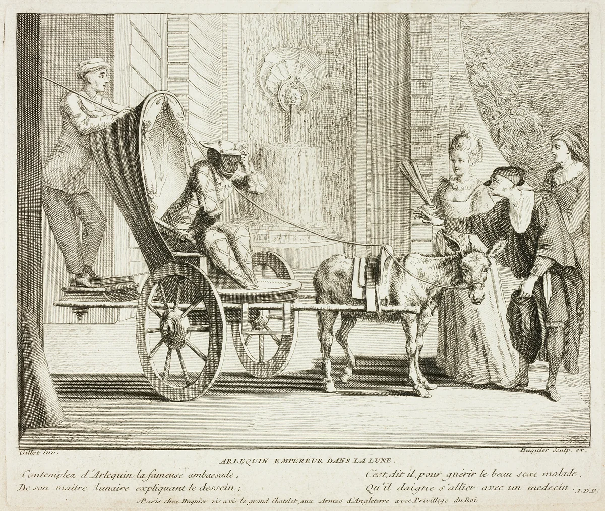 Plate from Livre de Scènes Comiques by Gabriel Huquier, print, 1729-1732