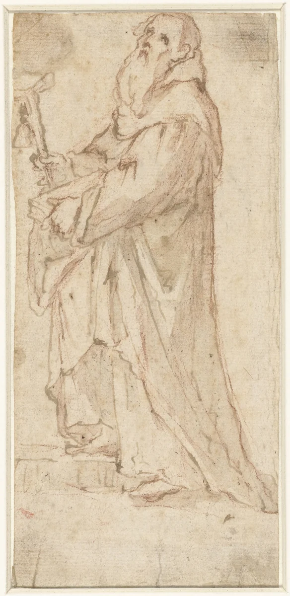 Heilige Antonius by Unknown, drawing, 1573-1610
