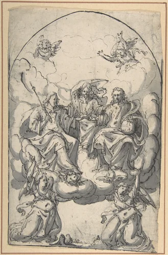 The Holy Trinity by anonymous, drawing, 1550-1600