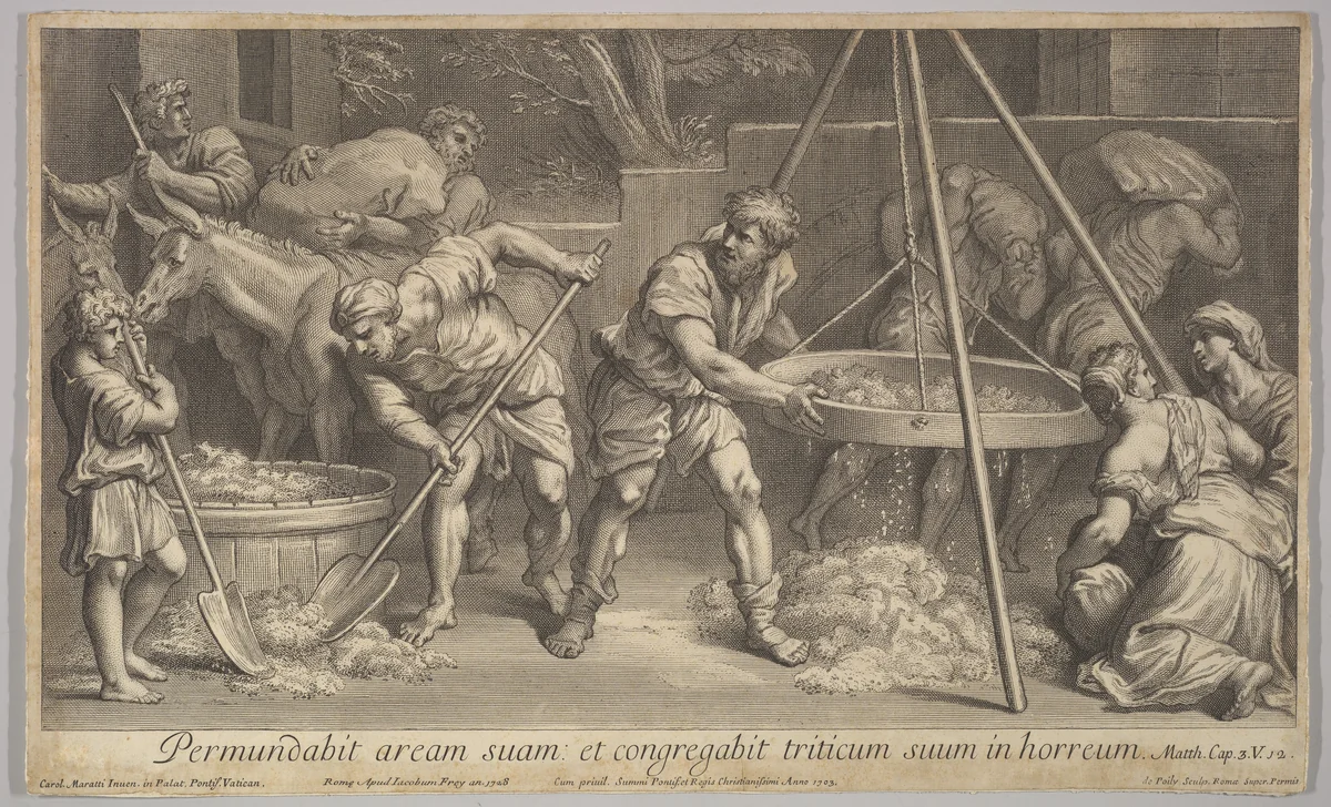 The Wheat & The Chaff by Johann Jakob Frey, print, 1728