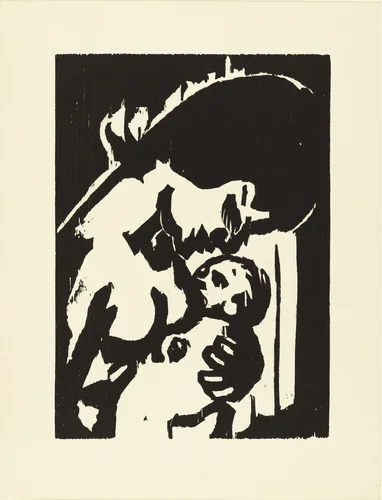 Madonna (plate, loose leaf) from the periodical Das Kunstblatt, vol. 1, no. 1 (Jan 1917) by Emil Nolde, periodical, 1917