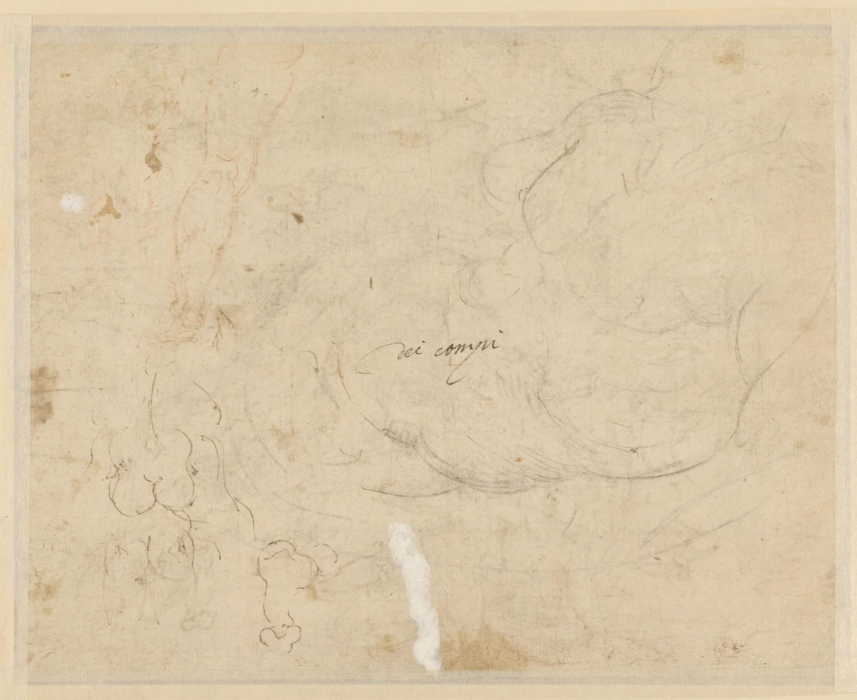 Figuurstudies by Unknown, drawing, 1500-1600