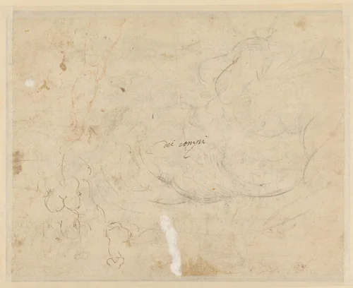 Figuurstudies by Unknown, drawing, 1500-1600