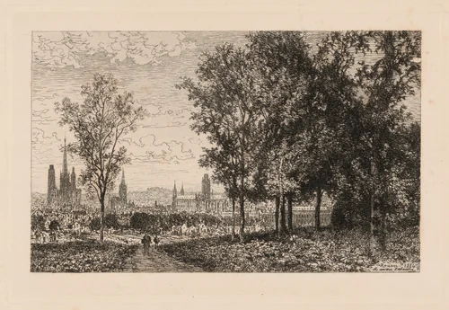 Rouen by Maxime Lalanne, print, 1884