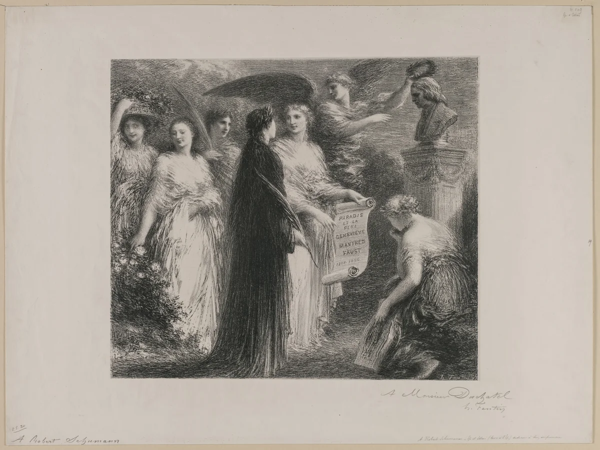 To Robert Schumann by Henri Fantin-Latour, print, 1894