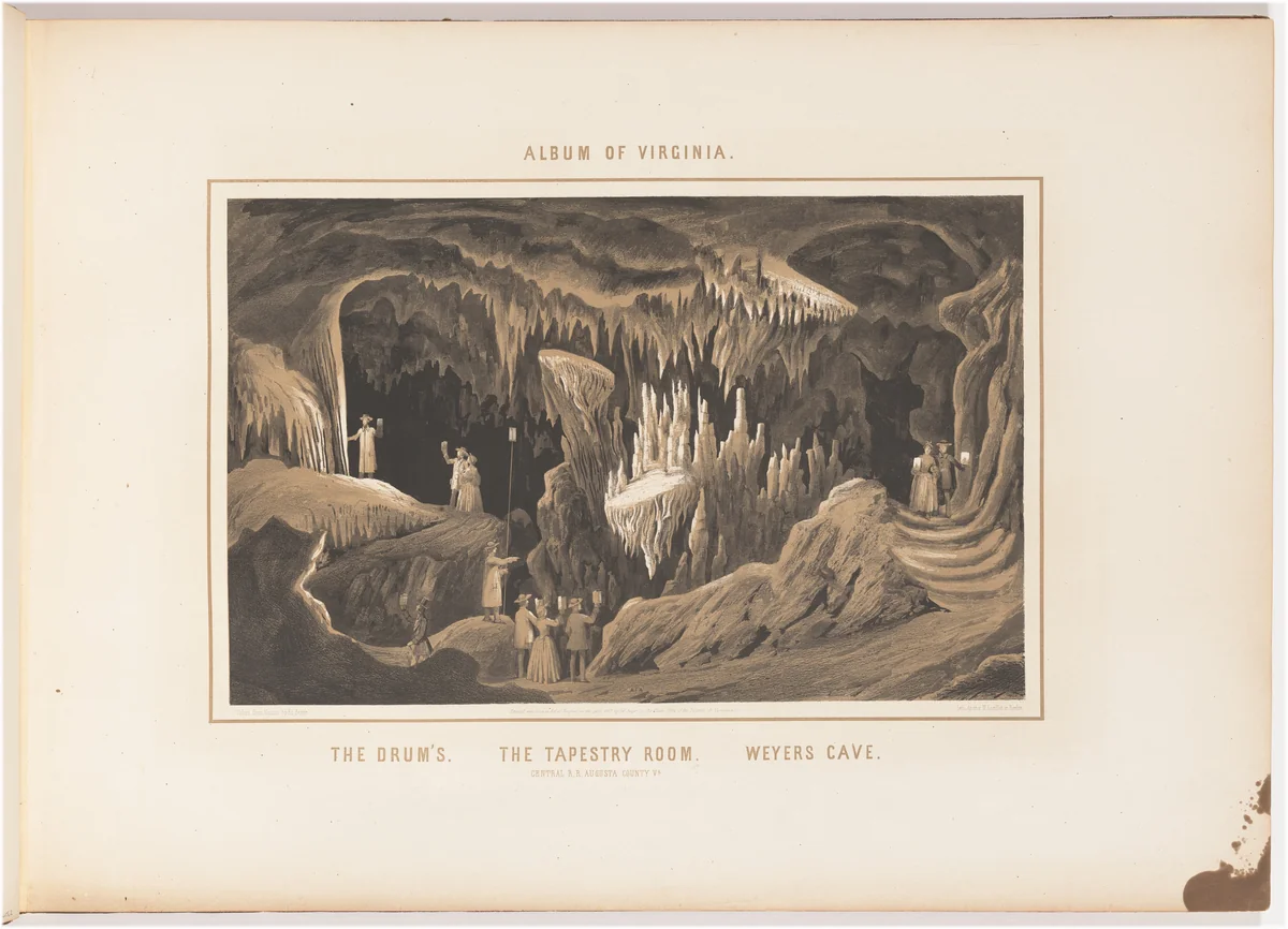 The Drums and the Tapestry Room, Weyers Cave by Edward Beyer; Wilhelm Loeillot, print, 1857