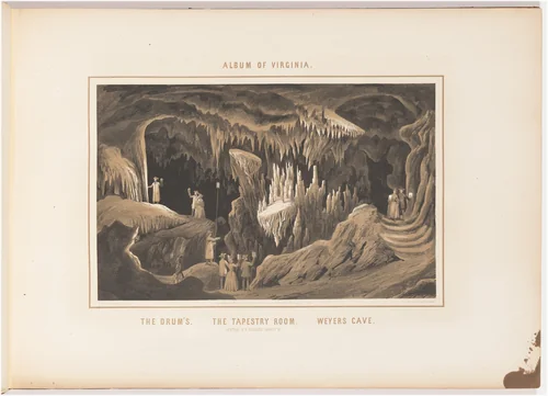 The Drums and the Tapestry Room, Weyers Cave by Edward Beyer; Wilhelm Loeillot, print, 1857