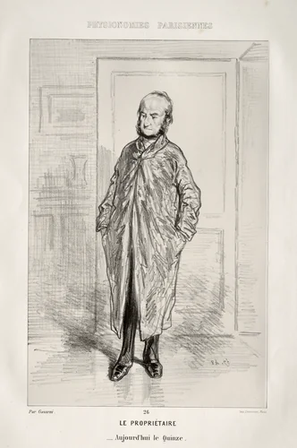 Le Propriétaire by Paul Gavarni, print, 1852-1862