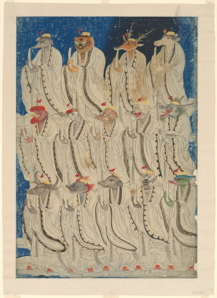 Fourteen Constellations by Unidentified Artist, painting, 1671-1699