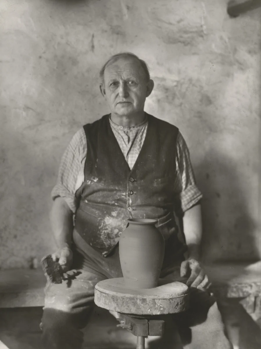 The Last Potter of an Ancient Craft, Master Mück by August Sander, photograph, 1927