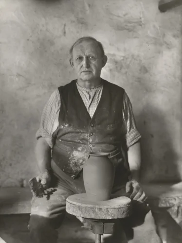 The Last Potter of an Ancient Craft, Master Mück by August Sander, photograph, 1927