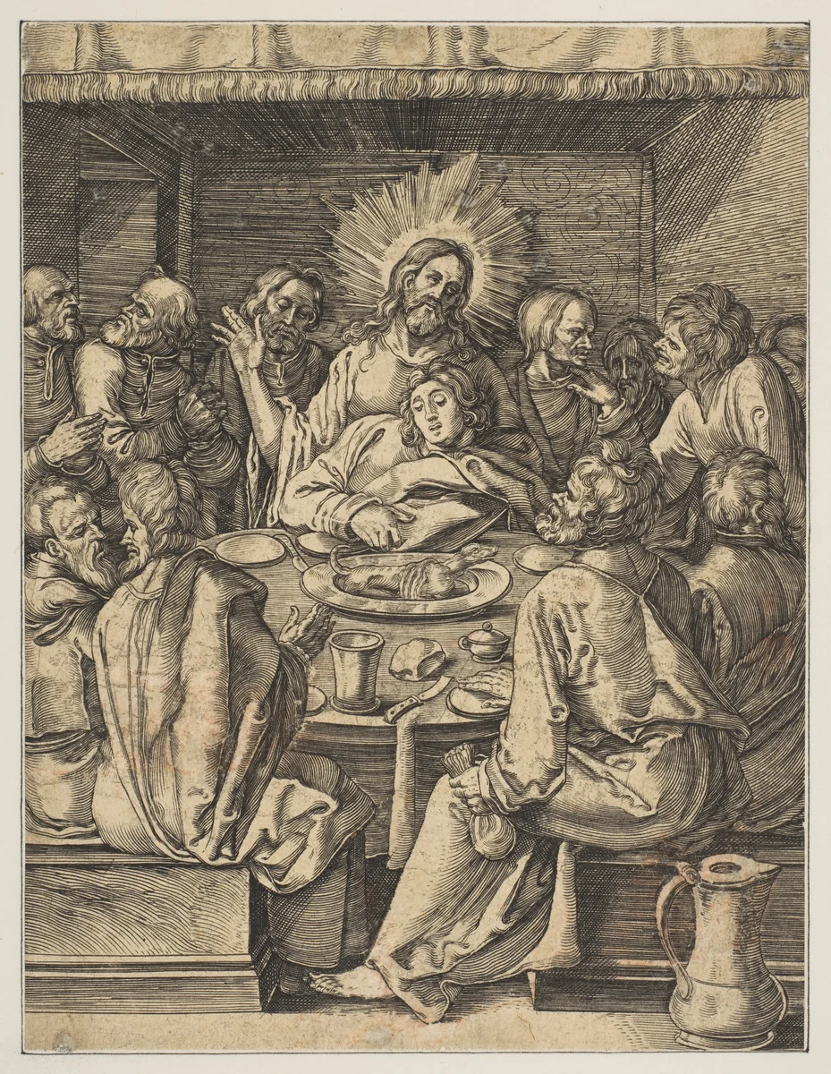 The Last Supper, from The Small Passion (copy) by Albrecht Dürer, print, 1485-1917