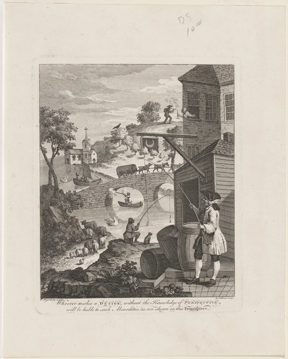 Satire on False Perspective by Luke Sullivan
William Hogarth, print, 1754