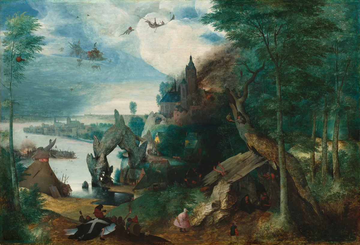 The Temptation of Saint Anthony by Pieter Bruegel the Elder, painting, 1550-1575