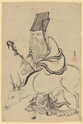 Juro (God of Luck) by Katsushika Hokusai (葛飾 北斎), painting, 1760-1849