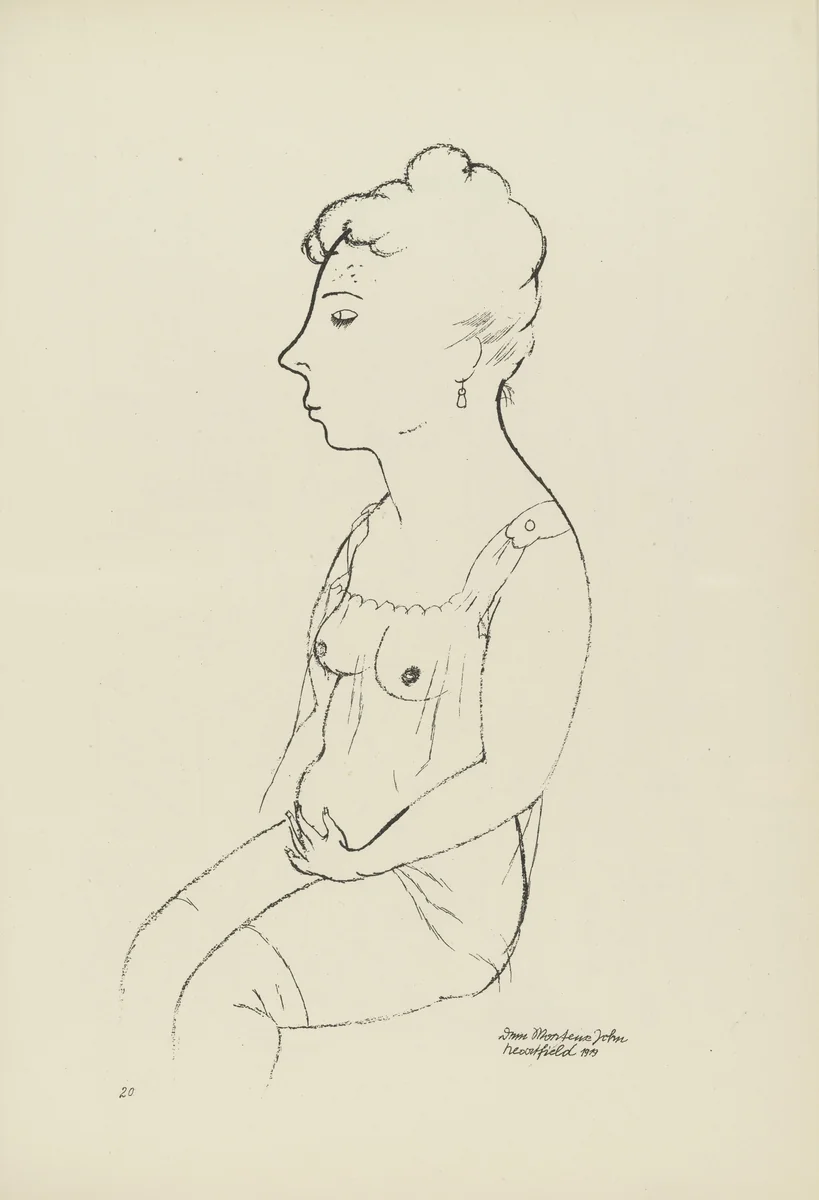 Louise (plate, folio 25) from Ecce Homo by George Grosz, illustrated book, 1922