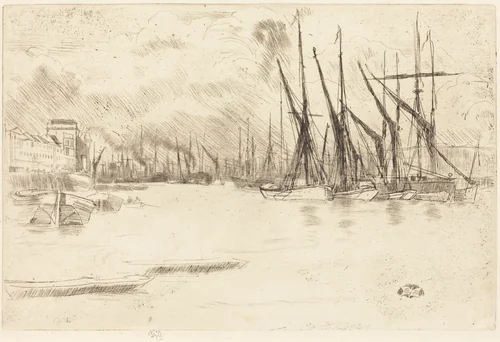 From Pickle-Herring Stairs by James McNeill Whistler, print, 1878