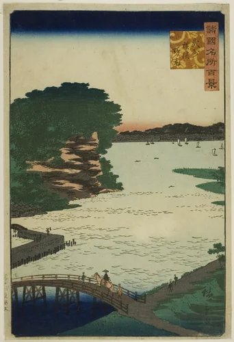Noge in Yokohama, Bushu Province (Bushu Yokohama Noge) from the series “One Hundred Famous Views in the Various Provinces (Shokoku meisho hyakkei)” by Utagawa Hiroshige II (二代目歌川広重), print, 1826-1869