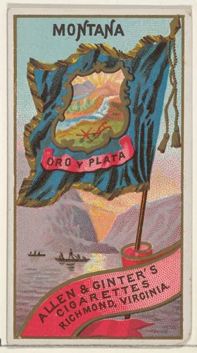 Montana, from Flags of the States and Territories (N11) for Allen & Ginter Cigarettes Brands by Allen & Ginter, print, 1888