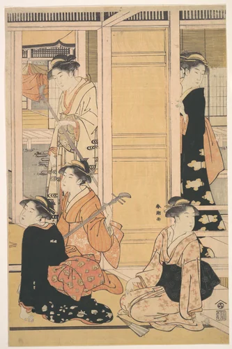 Interior View by Katsukawa Shunchō (勝川春潮), print, 1778-1798