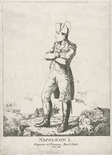 Napoleon I, Emperor of France, King of Italy by Friedrich Wilhelm Reuter, print, 1806