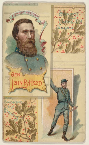 A Short History of General John B. Hood, from the Histories of Generals series (N114) issued by W. Duke, Sons & Co. to promote Honest Long Cut Smoking and Chewing Tobacco by W. Duke, Sons & Co., print, 1888