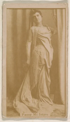 Fanny McIntyre, from the Actresses series (N245) issued by Kinney Brothers to promote Sweet Caporal Cigarettes by Kinney Brothers Tobacco Company, photograph, 1890