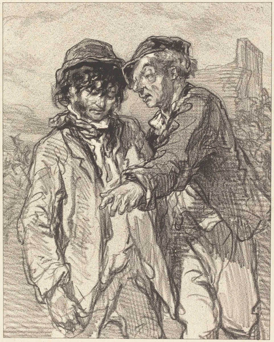 Histoire d'en dire deux by Paul Gavarni, print, 1804-1866