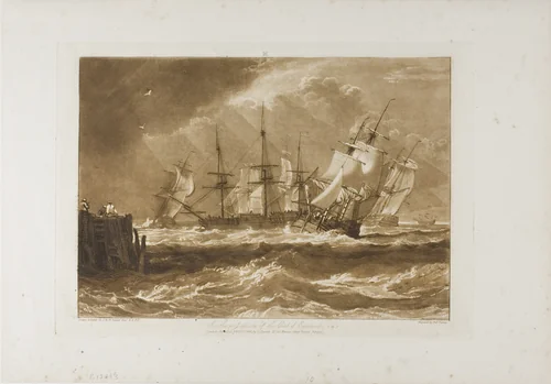 Ships in a Breeze, plate 10 from Liber Studiorum by Joseph Mallord William Turner, print, 1808