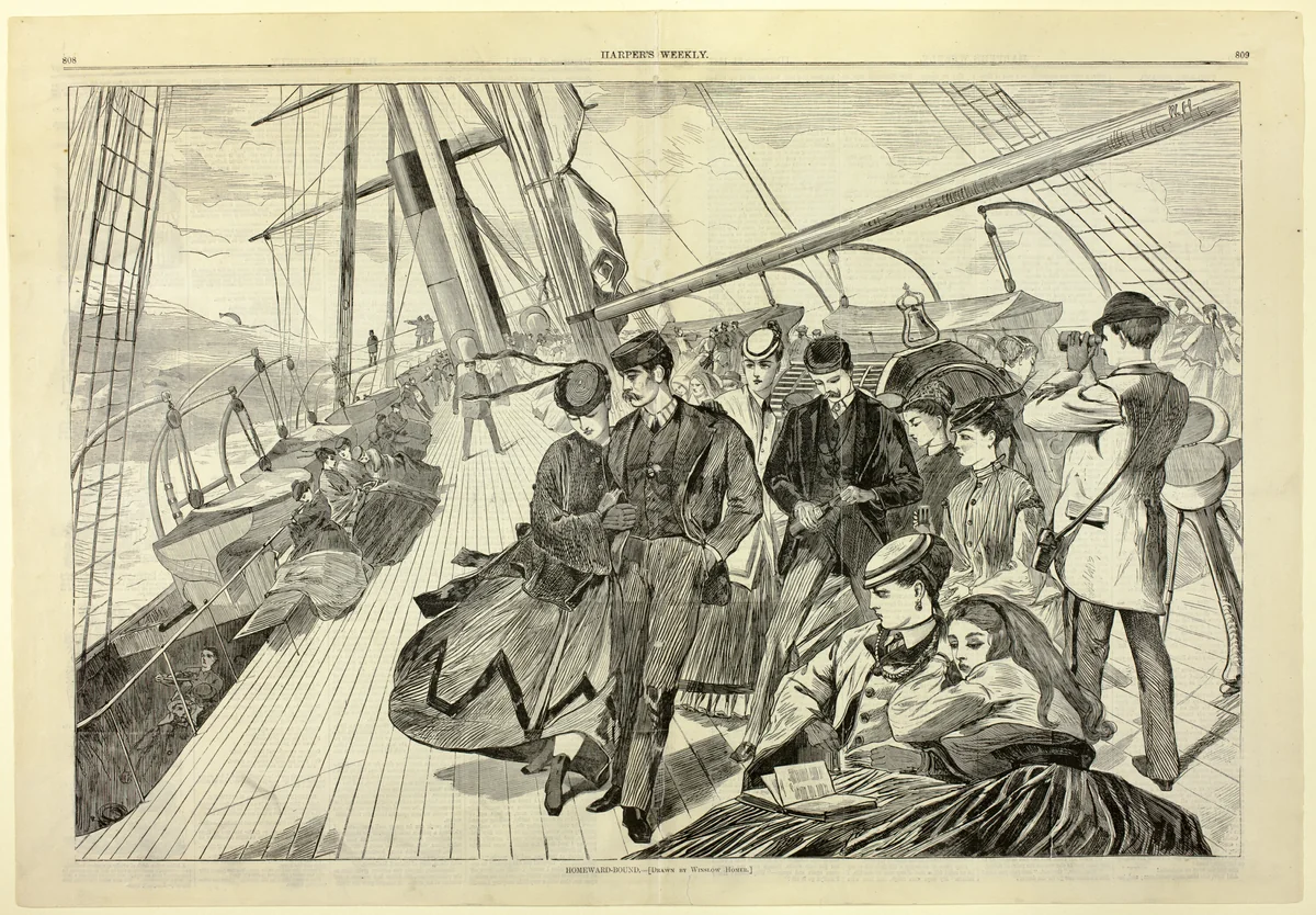 Homeward Bound, from Harper's Weekly by Winslow Homer, print, 1867