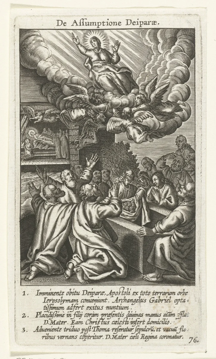 Hemelvaart van Maria by Boëtius Adamsz. Bolswert, print, 1590-1622