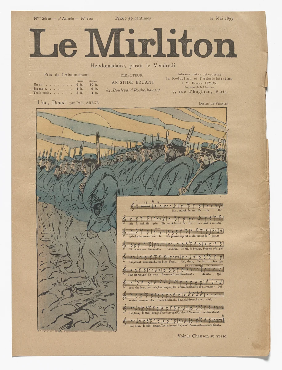 Le Mirliton, no. 109 by Théophile-Alexandre Steinlen, periodical, 1893