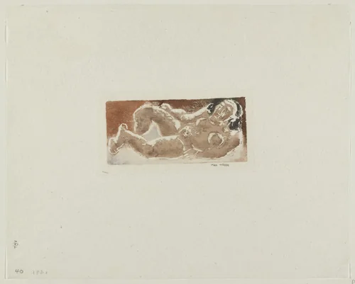 Reclining Nude by Max Weber, print, 1924