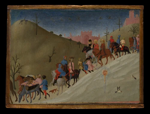 The Journey of the Magi by Sassetta, painting, 1433-1435