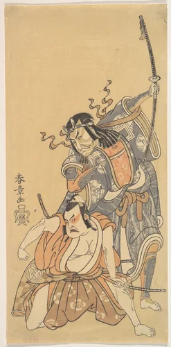 Scene from the Drama "Soga Moyo Aigo no Wakamatsu" by Katsukawa Shunshô (勝川春章), print, 1769