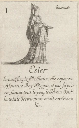 Esther by Stefano della Bella, print, 1620-1664