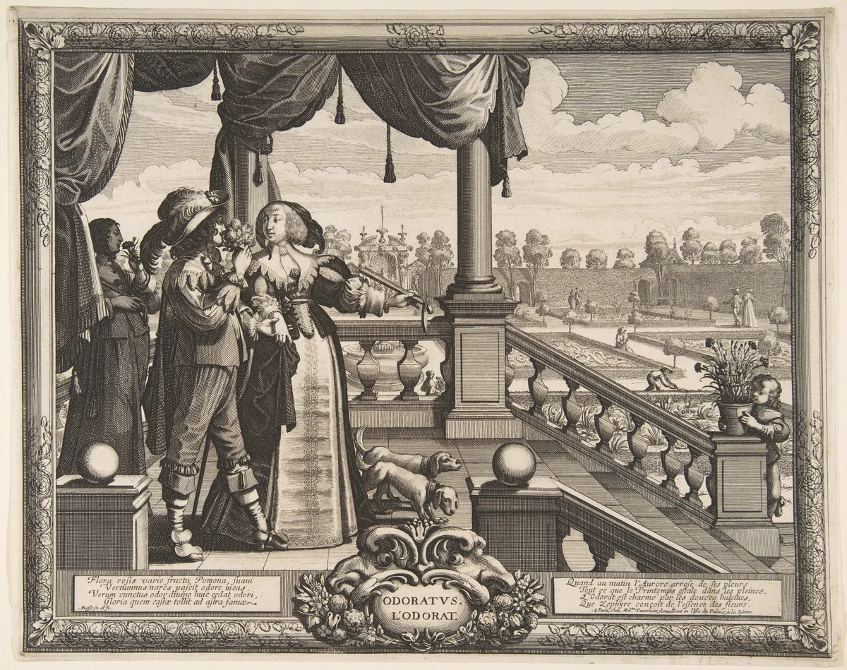 Smell by Abraham Bosse, print, 1633-1643